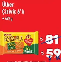 ÜLKER ÇİZİVİÇ 6'LI 492 G